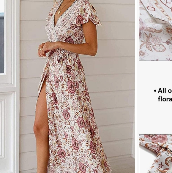 Pretty Garden Bohemian Floral Maxi Dress - Picture 3 of 15